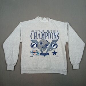 Vintage Dallas Cowboys Super Bowl XXVIII Sweatshirt Crewneck L 1993 Trench USA